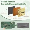 Dresser, Bedside table with a movable fabric box, sturdy steel-framed wooden top organizer furniture