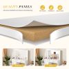 Mirror and Lights, Makeup Vanity Table with Charging Station , 2 Drawers & Large Cabinet, 3 Lighting Color Adjustable, Dressing Table