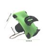 Portable bottle opener, a portable multi-functional keychain tool suitable for opening beer, soda, and screw-top bottles. It is suitable for travel