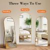 58"x19" Full Length Mirror with Stand Floor Mirror with Aluminum Alloy Frame Body Wall-Mounted Mirrors For Bedroom Bathroom