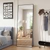58"x19" Full Length Mirror with Stand Floor Mirror with Aluminum Alloy Frame Body Wall-Mounted Mirrors For Bedroom Bathroom